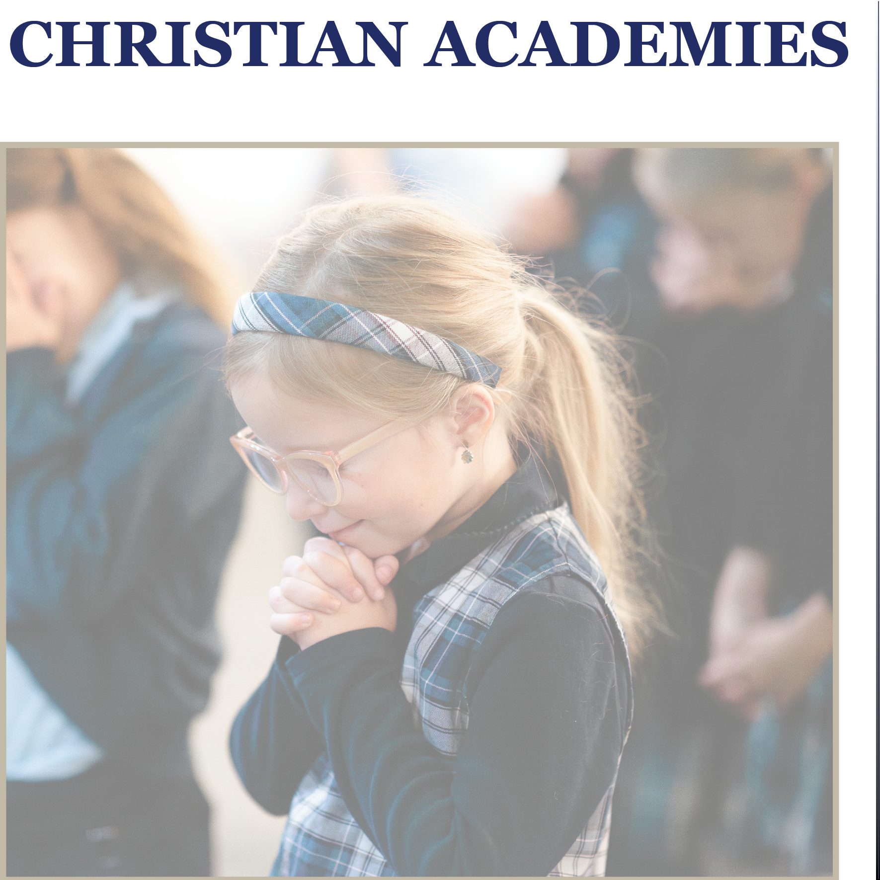 Great Hearts Christian Academies - girl praying in school